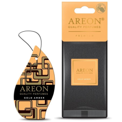 Освіжувач сухий лист - "Areon" - Premium - Gold Amber (Золотий бурштин)  (10шт/уп)