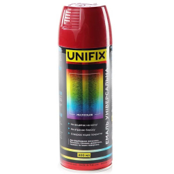 Фарба червона насичена (оксид) 400ml "Unifix" RAL3009 (951019) (12шт/уп)