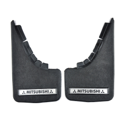 Бризковики малі "Mitsubishi" Серебренн. напис, м'яка структурна гума "Mud-Flaps" (2шт)