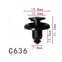 Кліпси C0636 розпірні MAZDA, TOYOTA, HONDA (BC1D56145, BC1D-56-145, 11481 (уп.100шт)