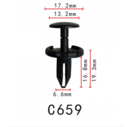 Кліпси C0659 розпірні GM, CHRYSLER, JEEP (6506008A-A, 6506008AA, 15149708, 11822) (уп.100шт)