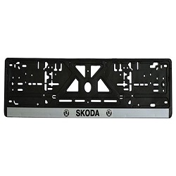 Рамка номера SKODA "книжка" із сірою смугою