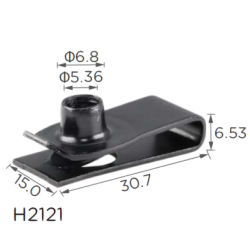 Скоба H2121 під гвинт L-30,7x15 D=6 M6 GM (11503715,11508241,11609385) ( уп. 100 шт.)