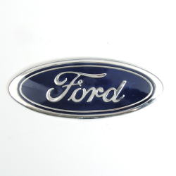 Емблема "FORD" 146х59мм\пластик великий\хром\скотч/плоска FOR1004