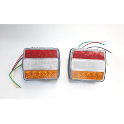 Задній ліхтар квадратний 12V (110*100*40мм) LED-15 з ПРОВОДОМ (2шт)