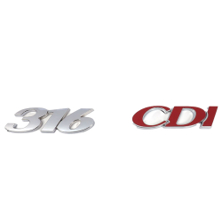 Емблема - напис "316 CDI" червона скотч 248х28 мм 2012> 2013 (906 817 4014) Емблема - напис "316 CDI" червона скотч 248х28 мм 2012> 2013 (906 817 4014)