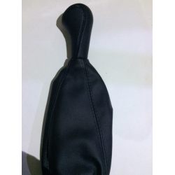 Ручка КПП+ пильник 09 BK Шкір.зам чорна (коротка) Avtoban