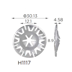 Шайба H1117 D=30.13MM AUDI, VW, FORD (N90796501, N90796502, 20532)( уп. 100 шт.)