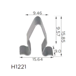 Скоба H1221 В=15.8 Д=15.5 Ш=9 багажника,салон MERCEDES,VW,SEAT,AUDI,SKODA(4A0867276A,16500)( уп.100ш