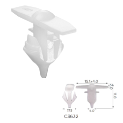 Кліпси C3632 ущільнювача Volkswagen 7H0837485 (уп. 100шт.)