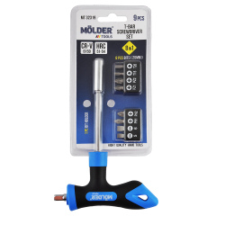 Викрутка + насадки -Т Подібна  8в1  BITS(25mm)"Molder" (МТ32319) (9шт/уп)
