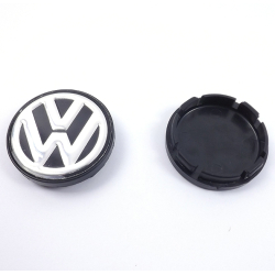 Ковпачки на титани "VW" (56/51мм) чорний коротка ніжка