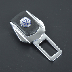 Заглушка ременя безпеки метал "Volkswagen" (1шт) цинк.сплав + шкіра (тип №2)