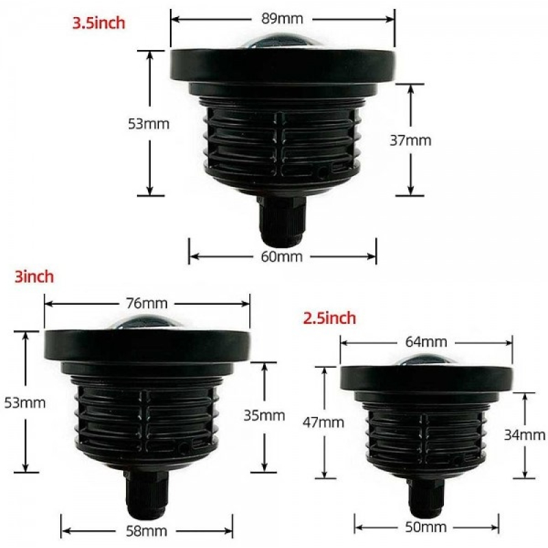 Протитуманні LED Фари Лінза з ДХО D=64мм 12V/2*2,5W 7000K/COB (2шт) (M-609)