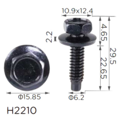 Гвинт H2210 з шайбою CHRYSLER M6 (6025329) ( уп. 100 шт.)