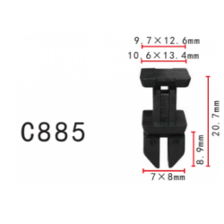 Кліпси C0885 MERCEDES (1249900792, A1249900792, 124-990-07-92, 11730)  ( уп. 100 шт.)